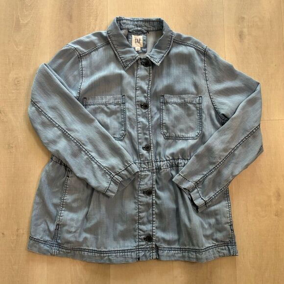 Gap Chambray Shacket Size XL - Picture 7 of 8